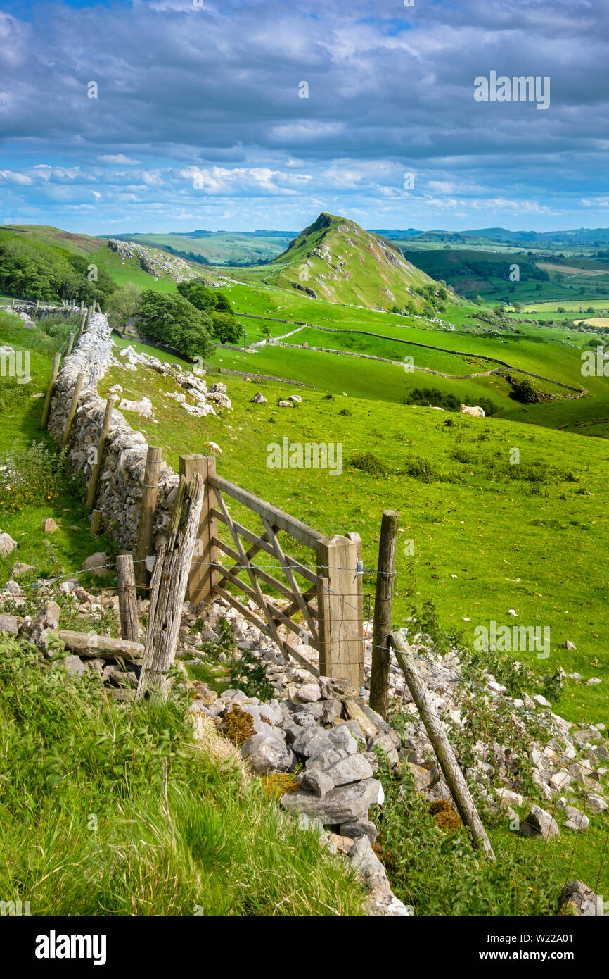 Blick Richtung Chrom Hügel, ist ein ehemaliger Kalkstein reef Knoll. Stockfoto