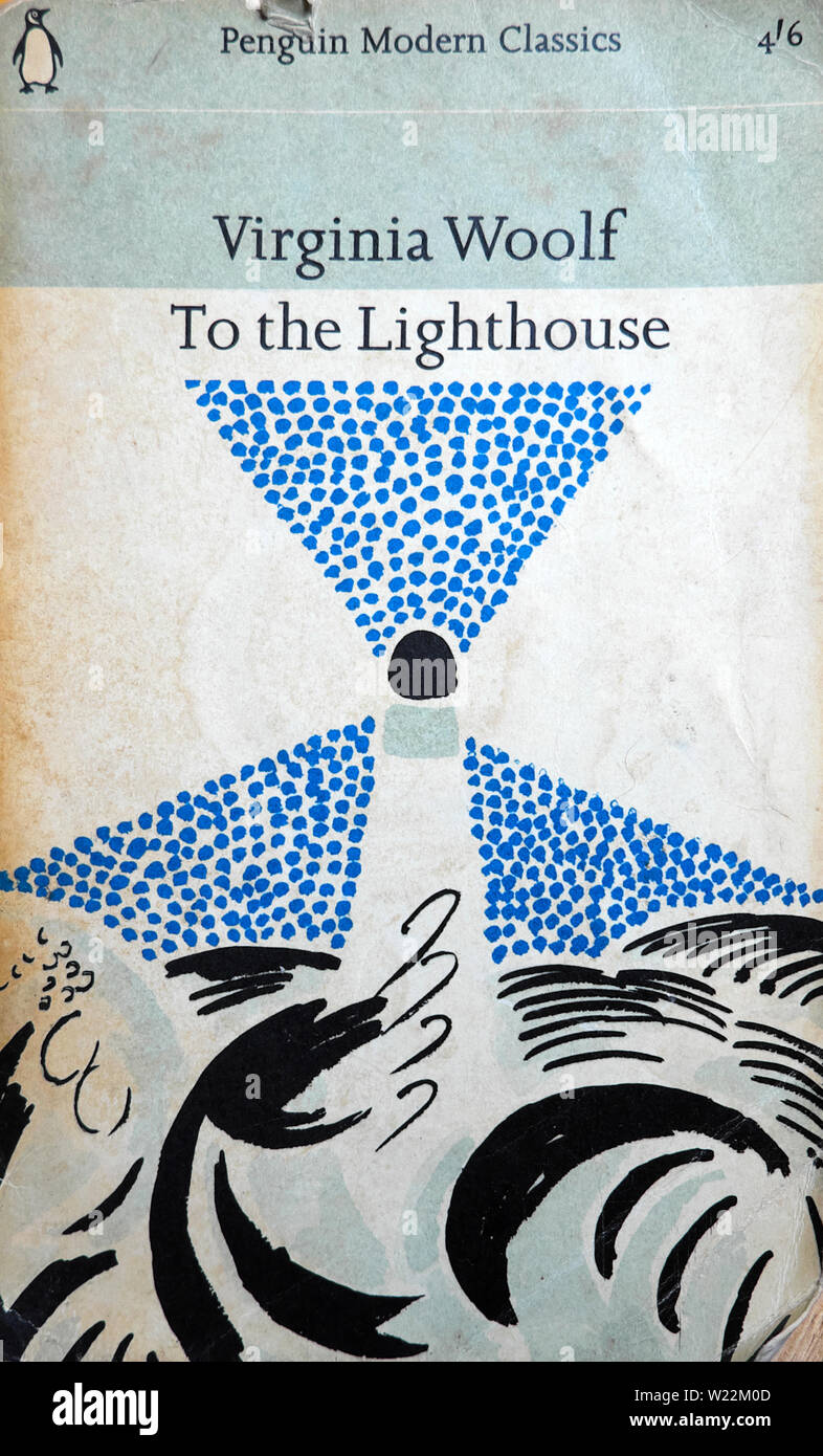 Virginia Woolf' Buch für den Leuchtturm" von Duncan Grant zum ersten Mal von der Hogarth Press 1927 London England UK KATHY DEWITT veröffentlicht konzipiert Stockfoto