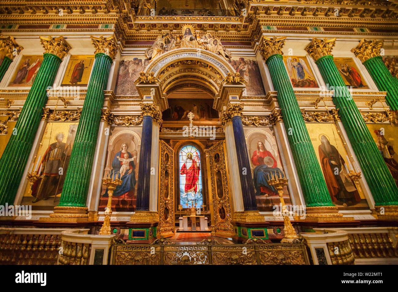 Der St. Isaak Kathedrale. Interieur. St. Petersburg. Russland Stockfoto