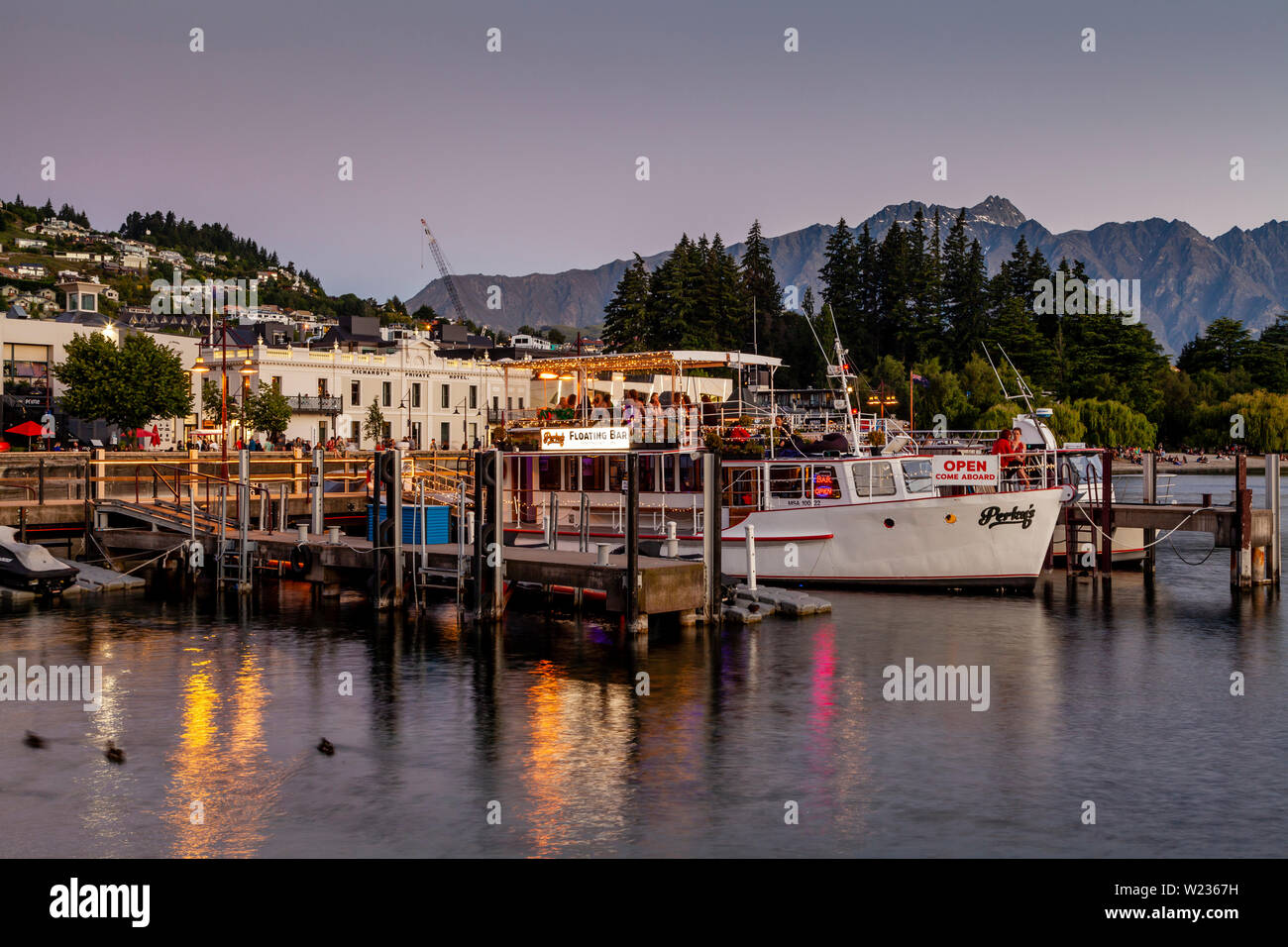 Lake Wakatipu, Queenstown, Otago, Südinsel, Neuseeland Stockfoto