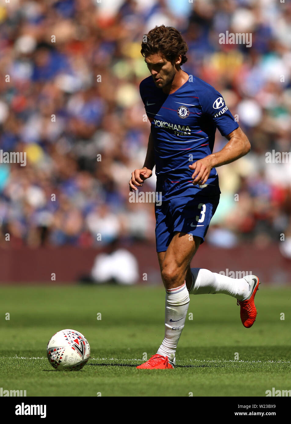 Marcos Alonso von Chelsea - Chelsea V Manchester City, FA Community Shield, Wembley Stadion, London (Wembley) - 5. August 2018 Stockfoto