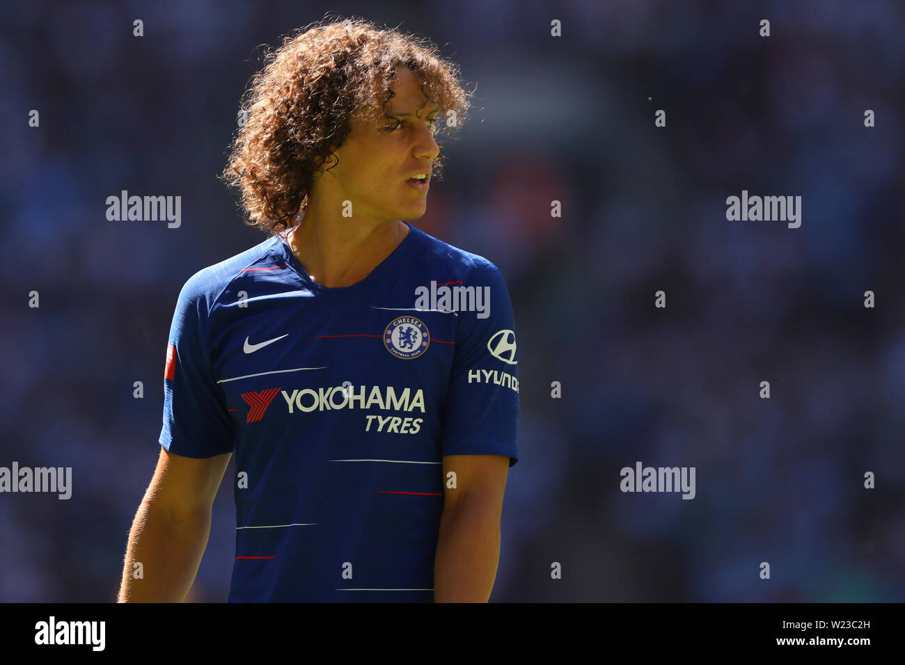 David Luiz von Chelsea - Chelsea V Manchester City, FA Community Shield, Wembley Stadion, London (Wembley) - 5. August 2018 Stockfoto