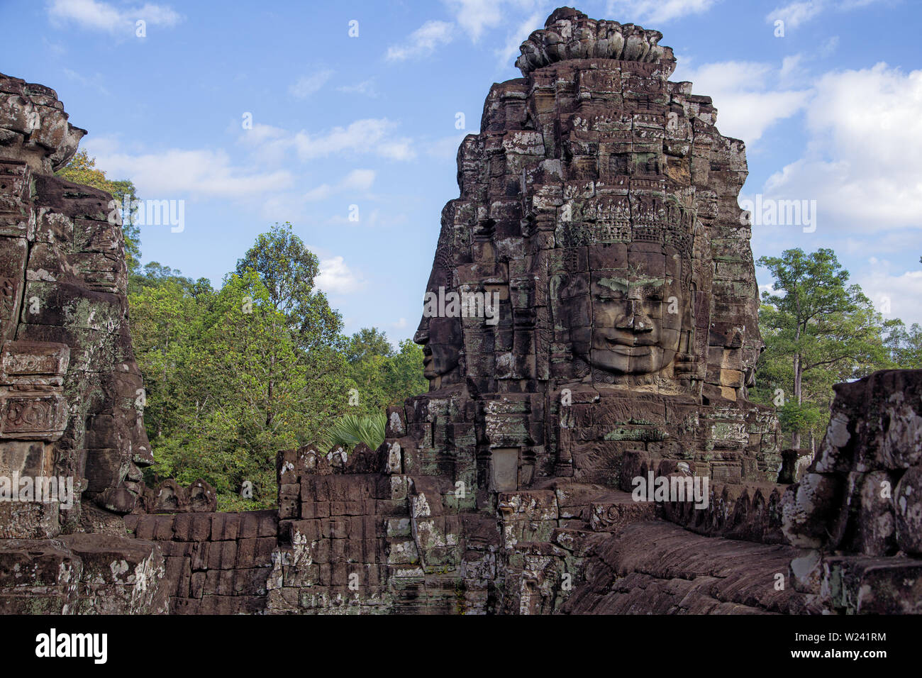 Die Ruinen von Angkor Wat, Kambodscha, eine Tempelanlage und eines der größten religiösen Bauwerke der Welt Stockfoto