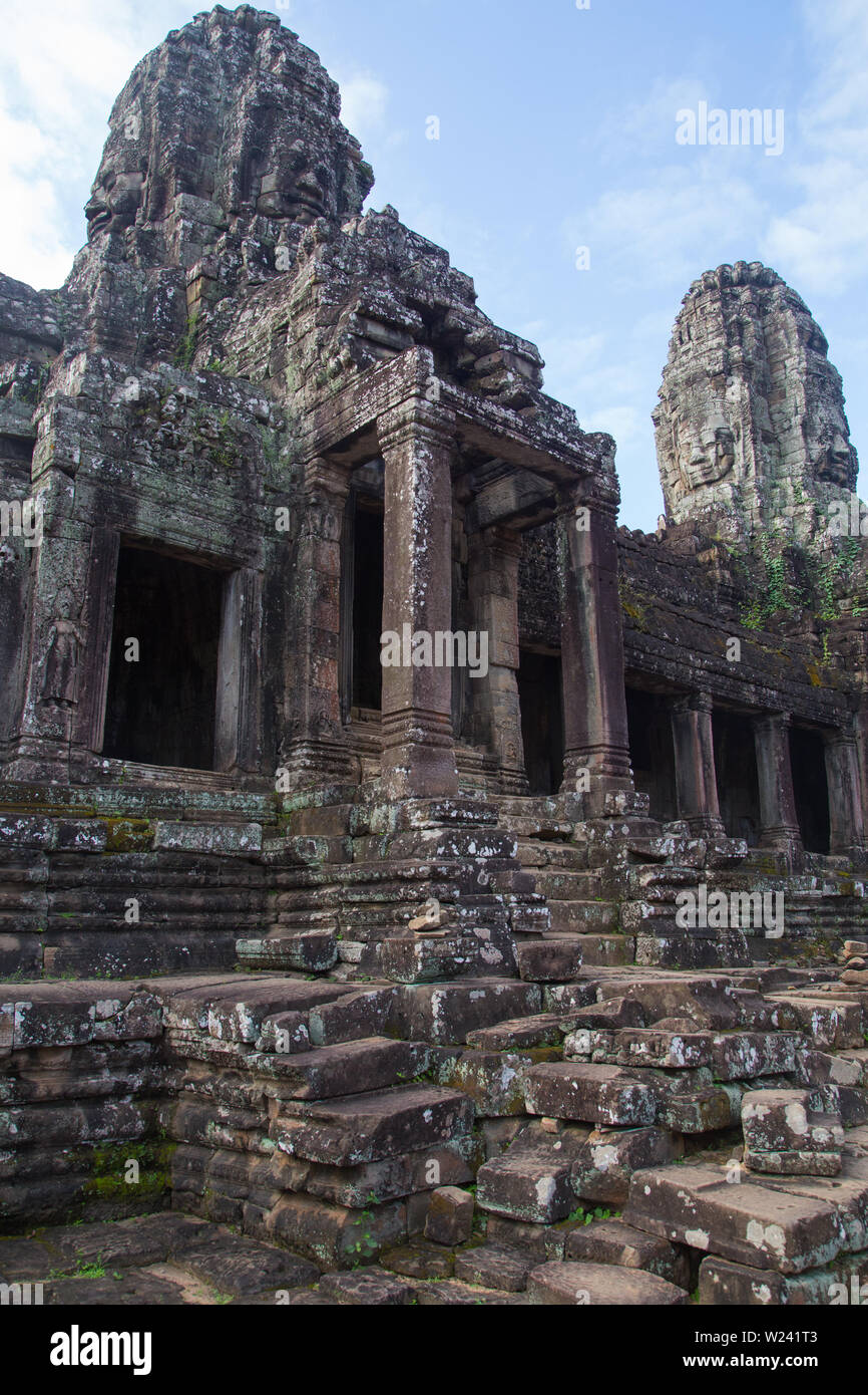 Die Ruinen von Angkor Wat, Kambodscha, eine Tempelanlage und eines der größten religiösen Bauwerke der Welt Stockfoto
