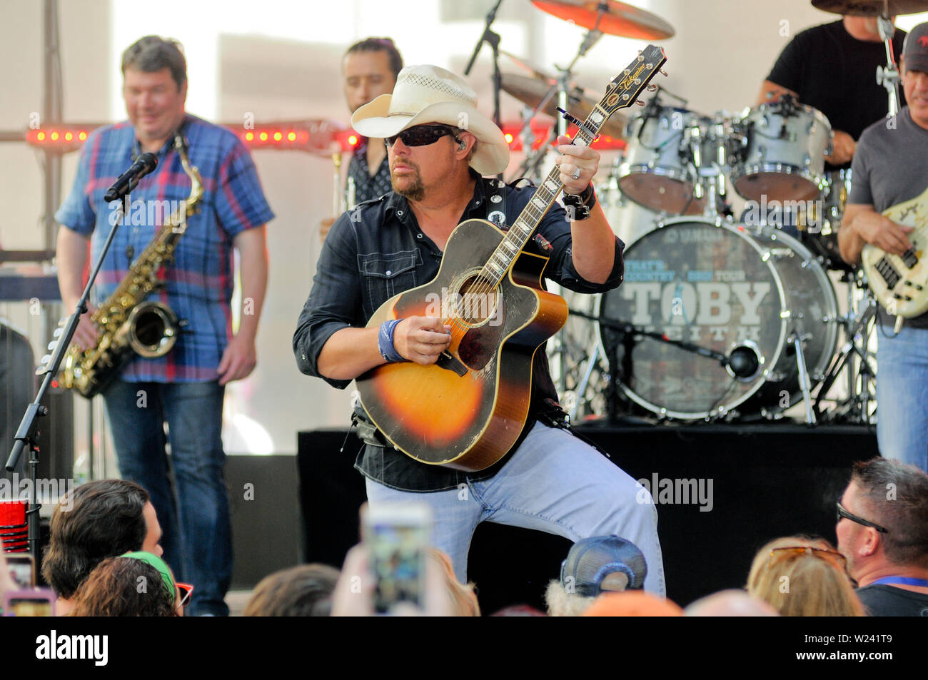 Country Music Star Toby Keith führt in New York City auf der NBC Today Show. Stockfoto