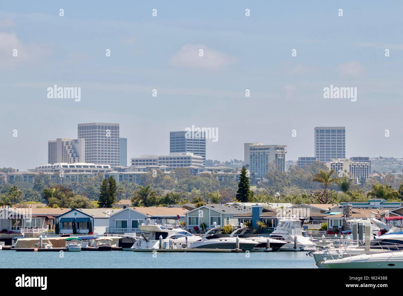 Boote in Newport Beach, Kalifornien Stockfoto