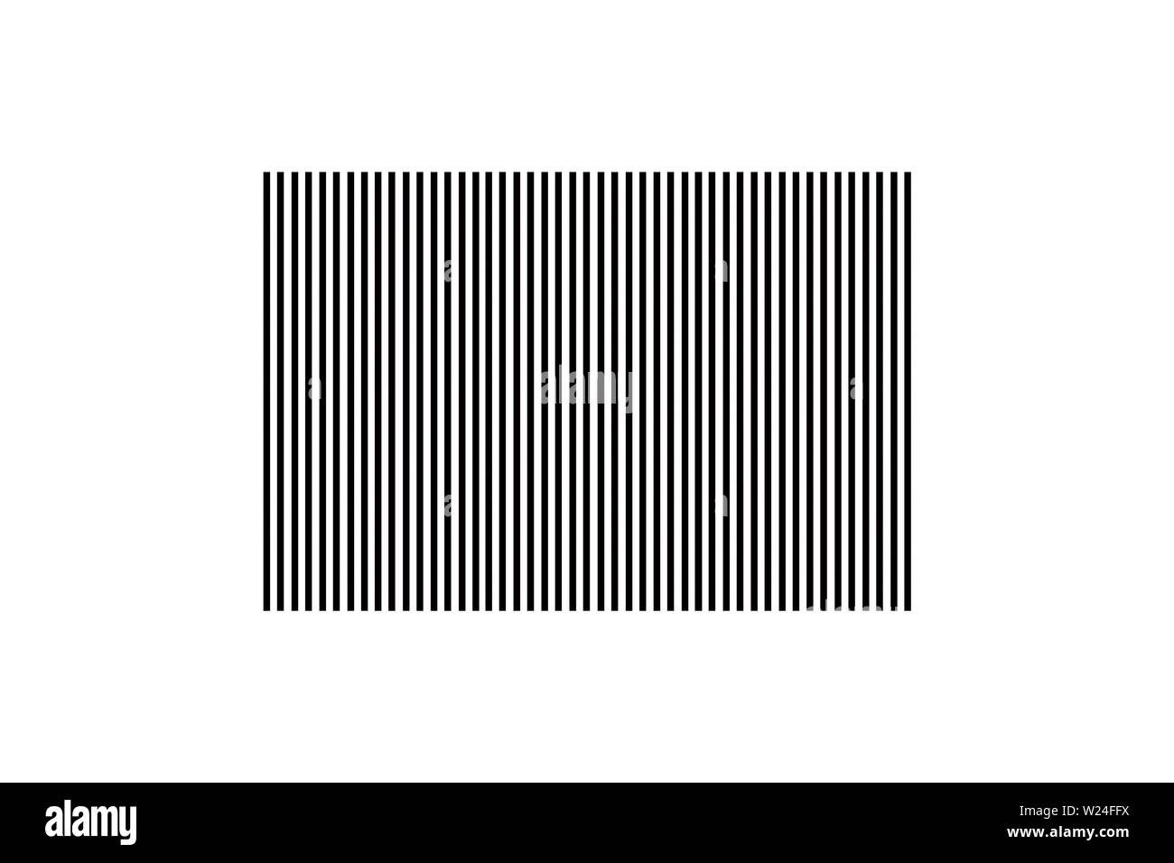 Illusion der bildenden Kunst mit engen Gassen in weißer Hintergrund Stockfoto