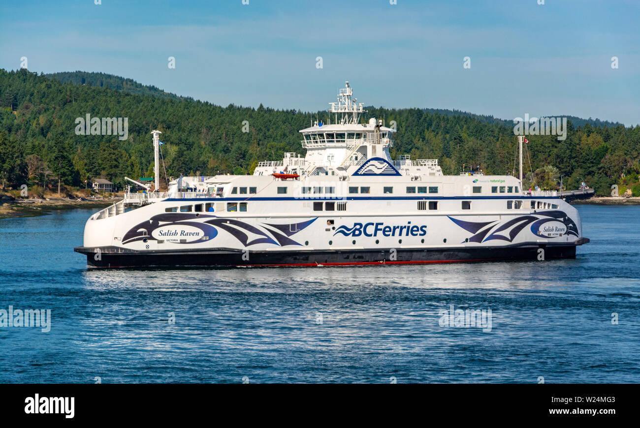 Kanada, British Columbia, BC Ferries, M/V Salish Raven, verkehrt zwischen South Gulf Islands und Vancouver (Delta) Stockfoto