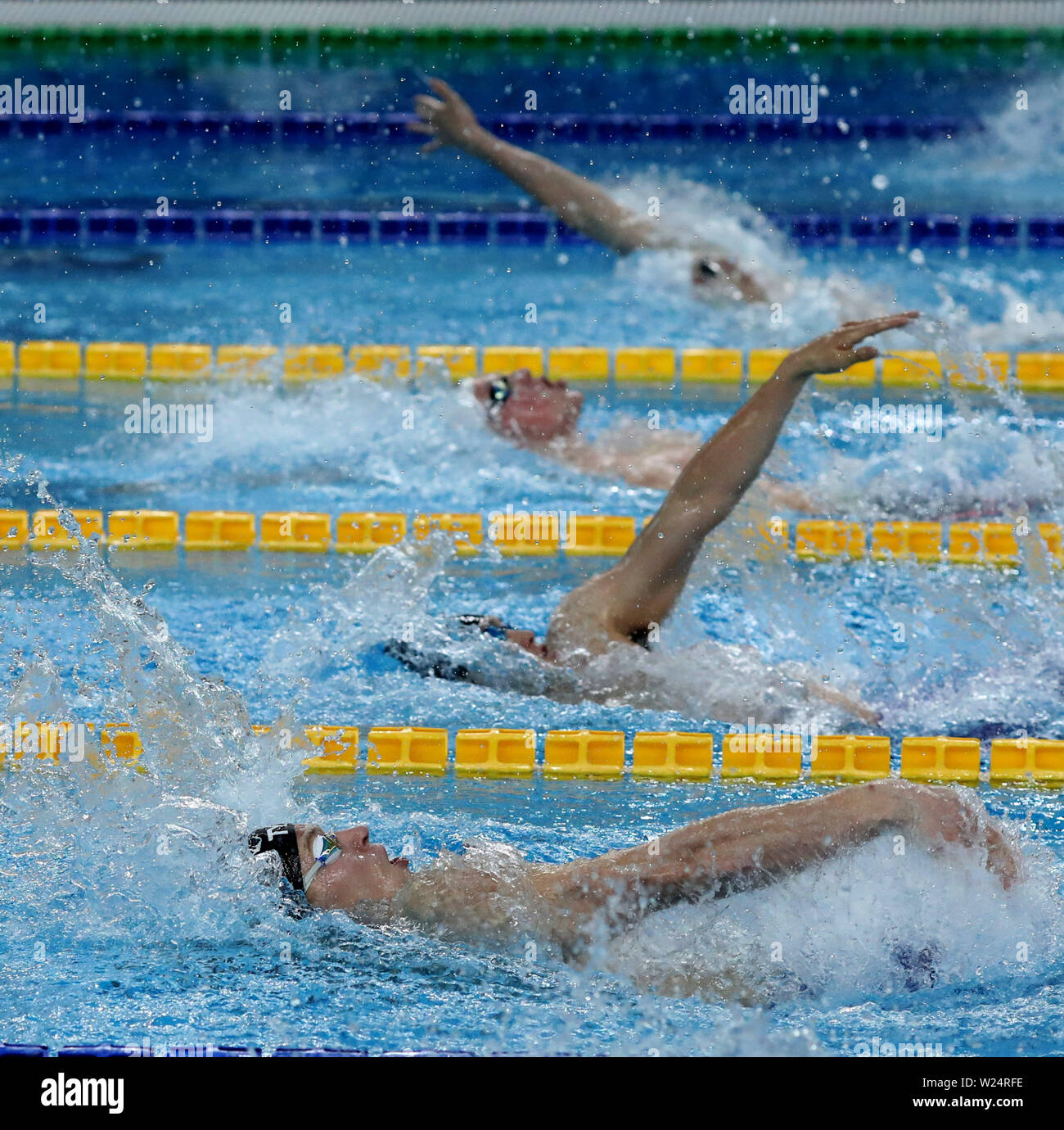 Scandone Pool, Neapel, Italien. 5. Juli, 2019. 30 Sommer-universiade Tag des Wettbewerbs; Mens backstroke Credit: Aktion plus Sport/Alamy leben Nachrichten Stockfoto