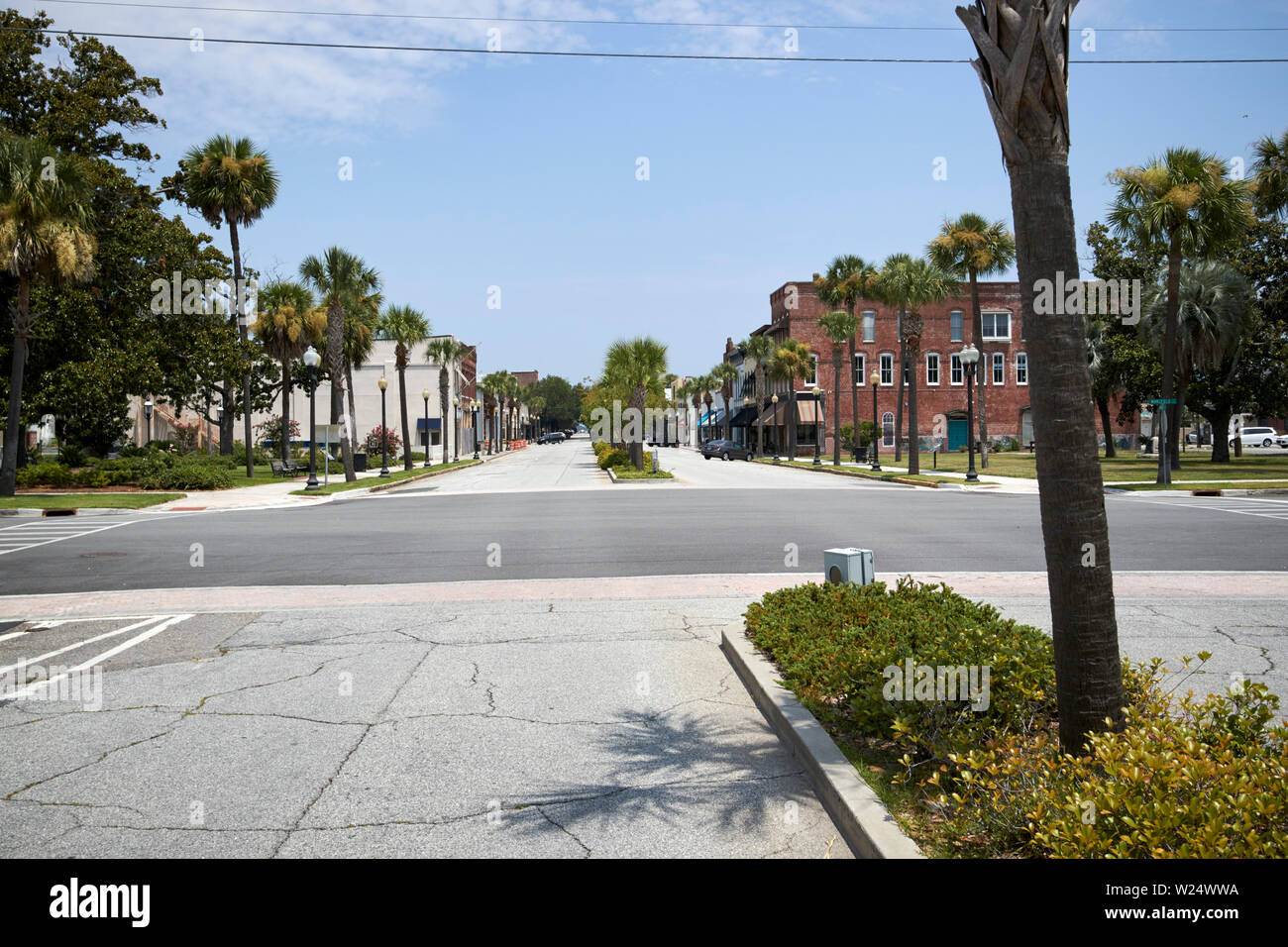 Brunswick Altstadt Altstadt Georgia USA Stockfoto