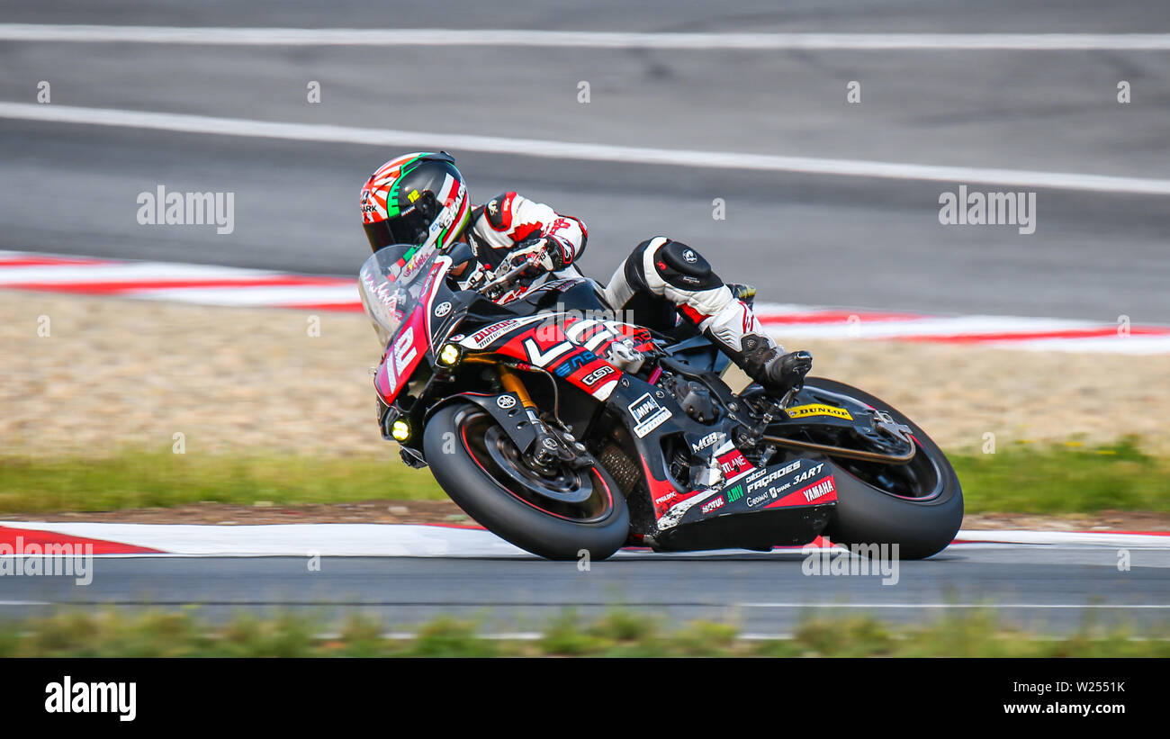 Oschersleben, Deutschland, Juni 09, 2019: Yamaha YZF-R1 von LCR Ausdauer zu FIM Endurance World Championship in der Motorsport Arena Stockfoto