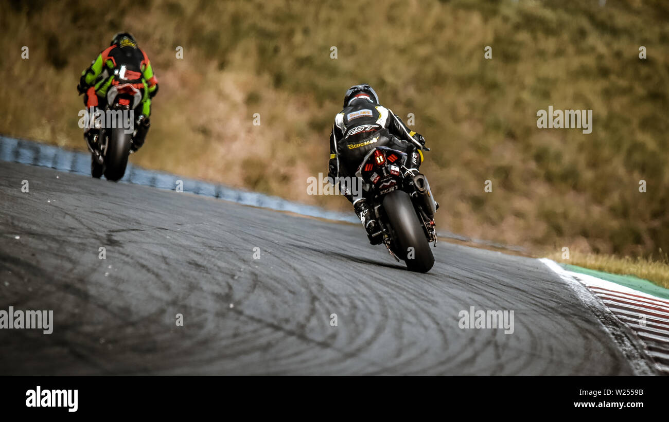 Oschersleben, Deutschland, Juni 09, 2019: Rennsport Motorrad FIM Endurance World Championship in Oschersleben konkurrieren Stockfoto