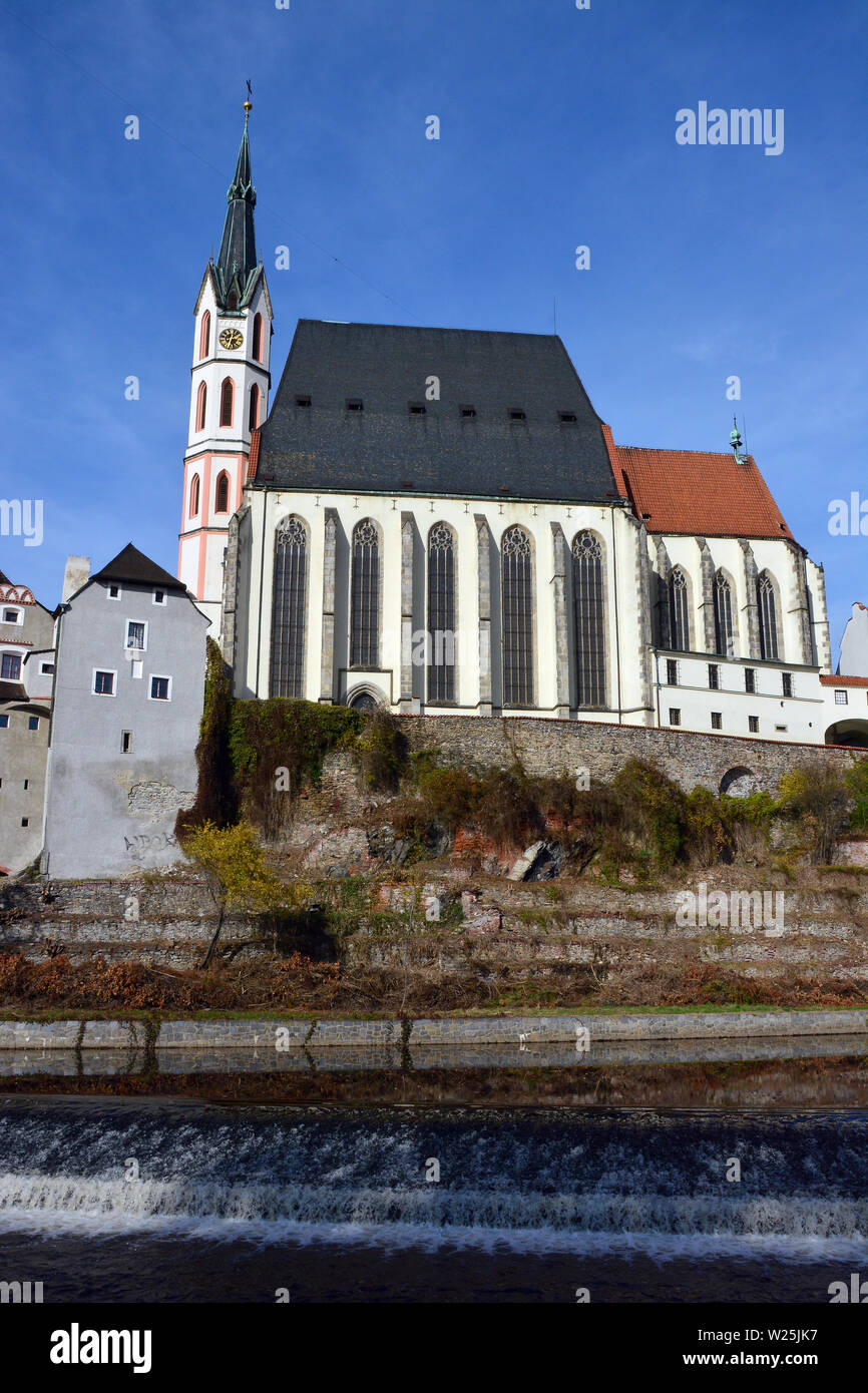 Saint Vitus Kirche, Český Krumlov, Tschechische Republik, Europa Stockfoto