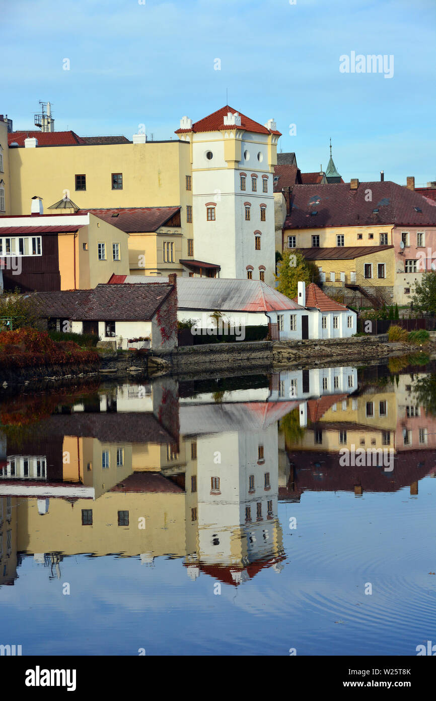 Anzeigen von Jindřichův Hradec, Tschechische Republik, Europa Stockfoto