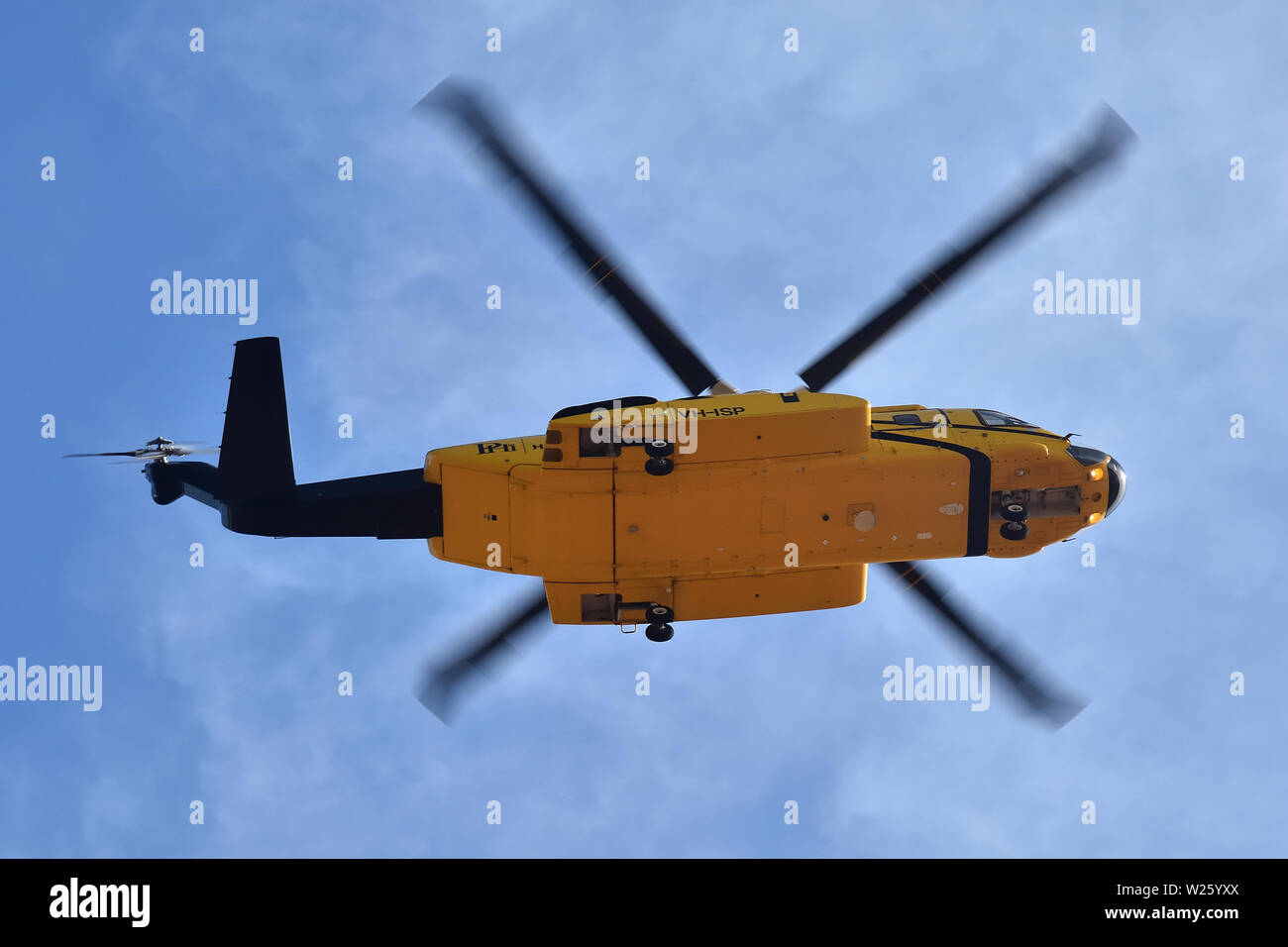 Sikorsky S92 ein VH-ISP, durch Petroleum Helicopters Internationale besessen und durch Hubschrauber Neuseeland betrieben, Ansatz von Flughafen Broome. Stockfoto