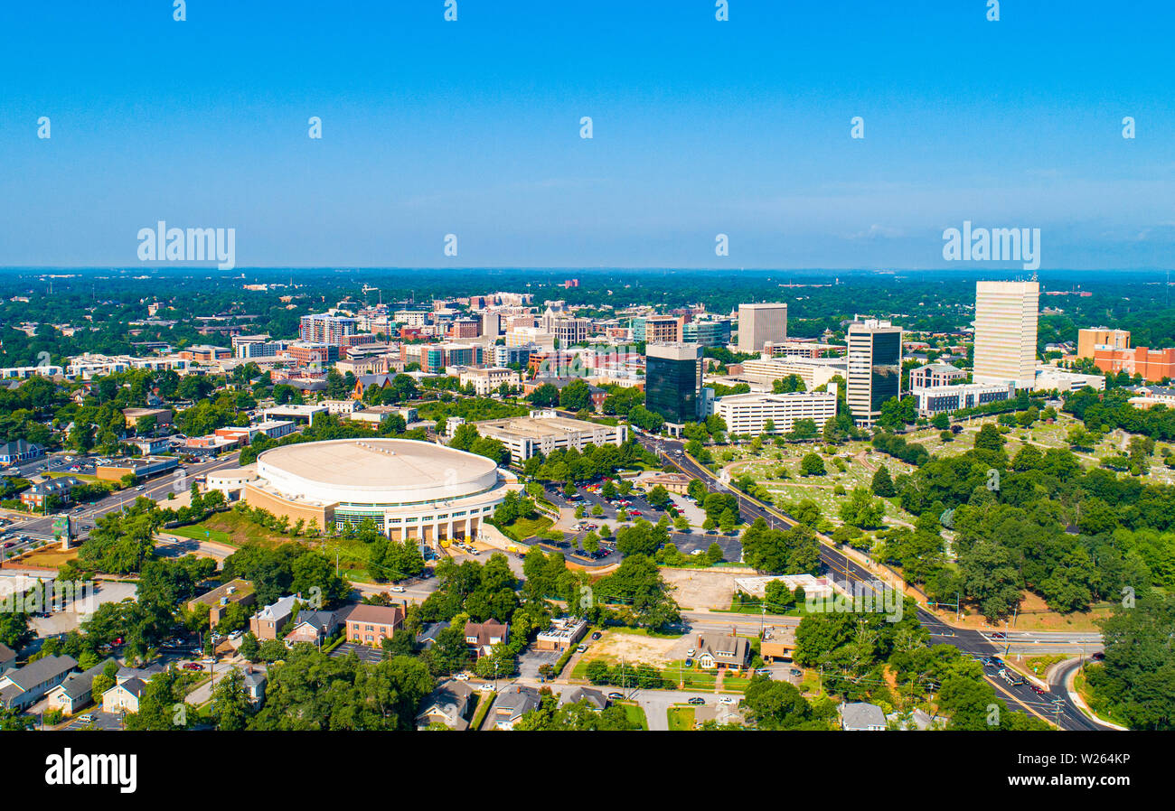 Greenville South Carolina SC Drone Antenne Skyline. Stockfoto