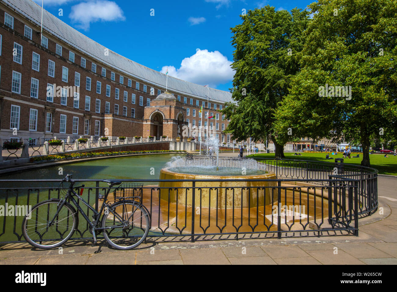 Bristol, Großbritannien - 30.Juni 2019: Ein Blick auf die Fassade des Rathauses, die früher als Rat Haus bekannt, in der historischen Stadt Bristol in Großbritannien. Stockfoto