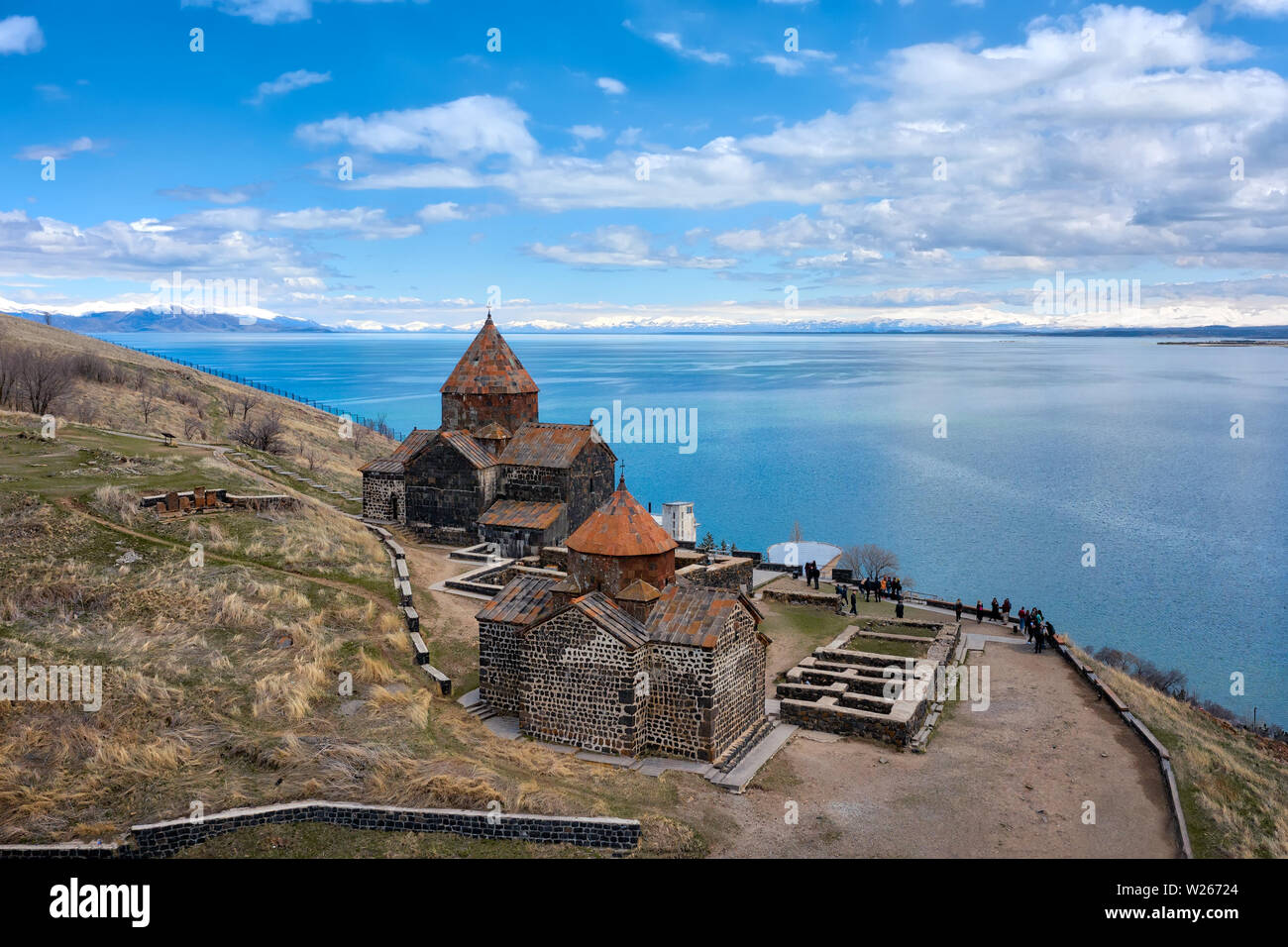 Sevanavank Kloster am See Savan in Armenien, im April 2019 rn" in hdr getroffen wurden Stockfoto