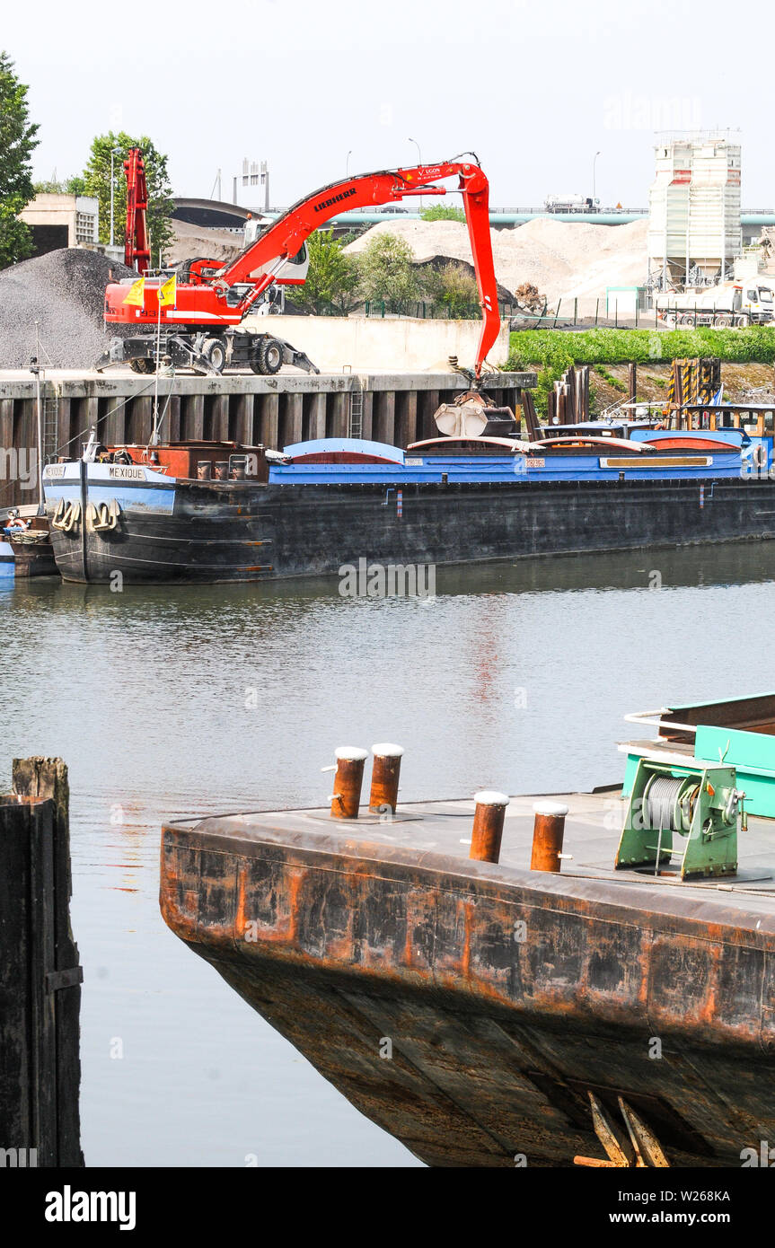 Genevilliers Hafen, Hauts-de-Seine, Île-de-France, Frankreich Stockfoto