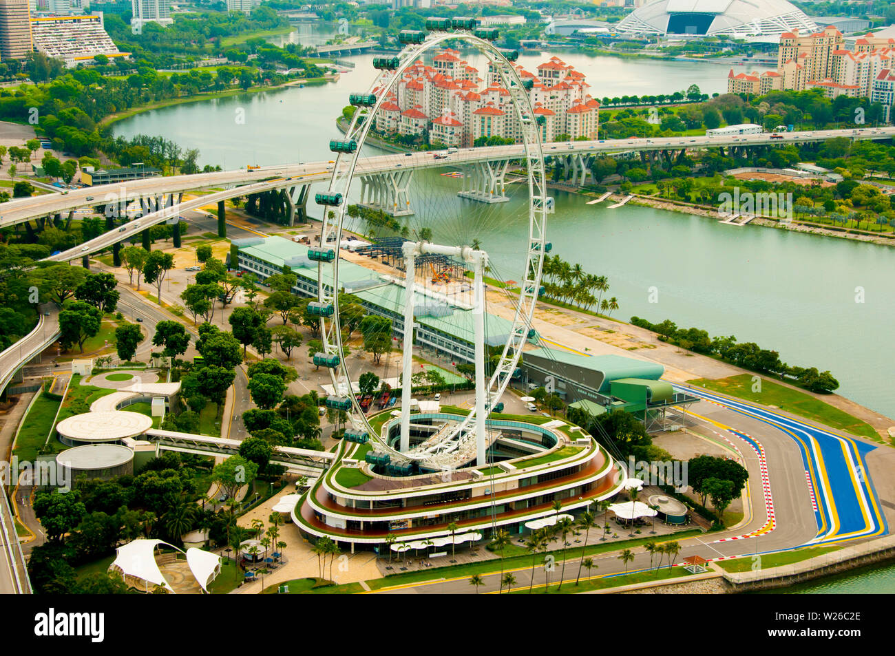 Riesenrad - Singapur Stadt Stockfoto