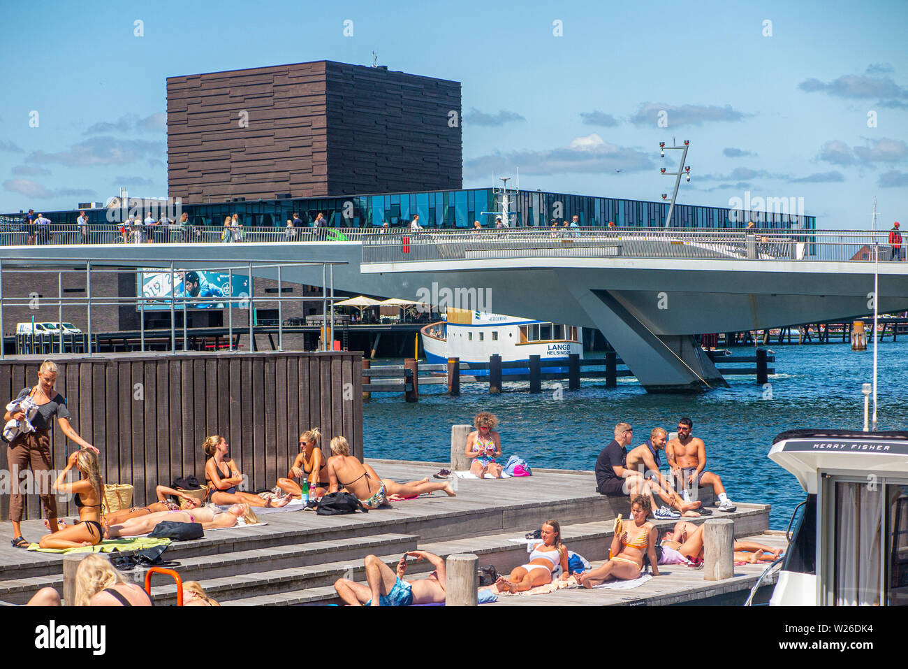 Urban die Sonne in Kopenhagen, Dänemark. Stockfoto