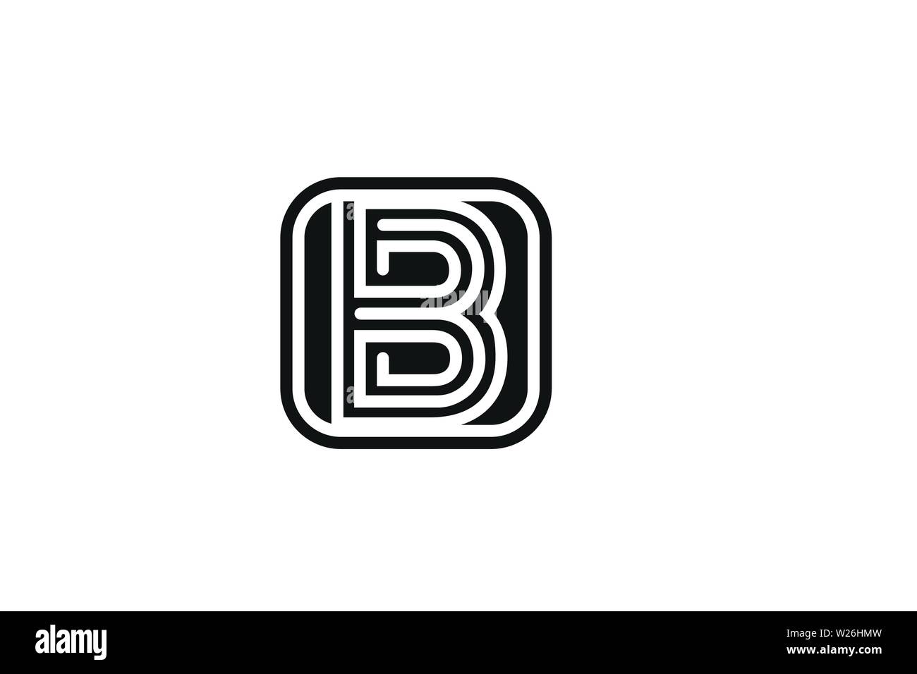 Buchstabe B Logo Designs Inspiration isoliert auf weißem Hintergrund Stock Vektor