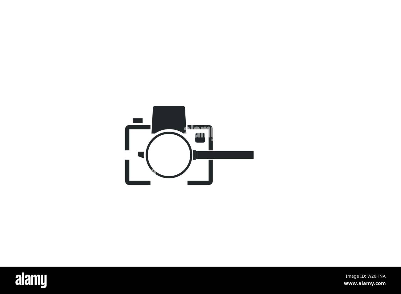 Objektiv Fotografie Logo Designs Inspiration isoliert auf weißem Hintergrund Stock Vektor