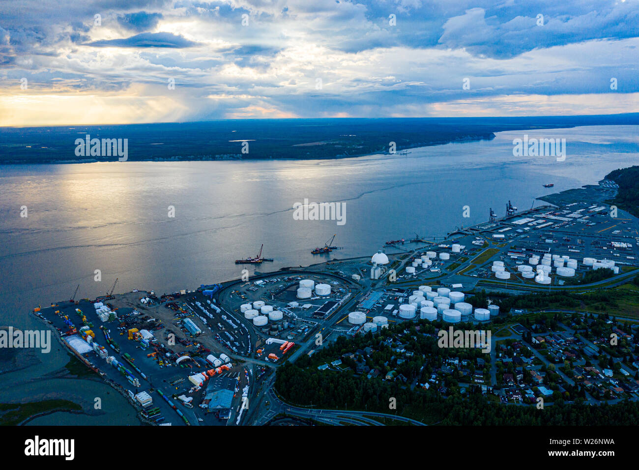 Hafen von Anchorage in Anchorage, Alaska, USA Stockfoto