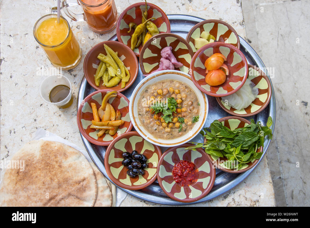 Foul, Souk, Sidon oder Saida, Libanon Stockfoto