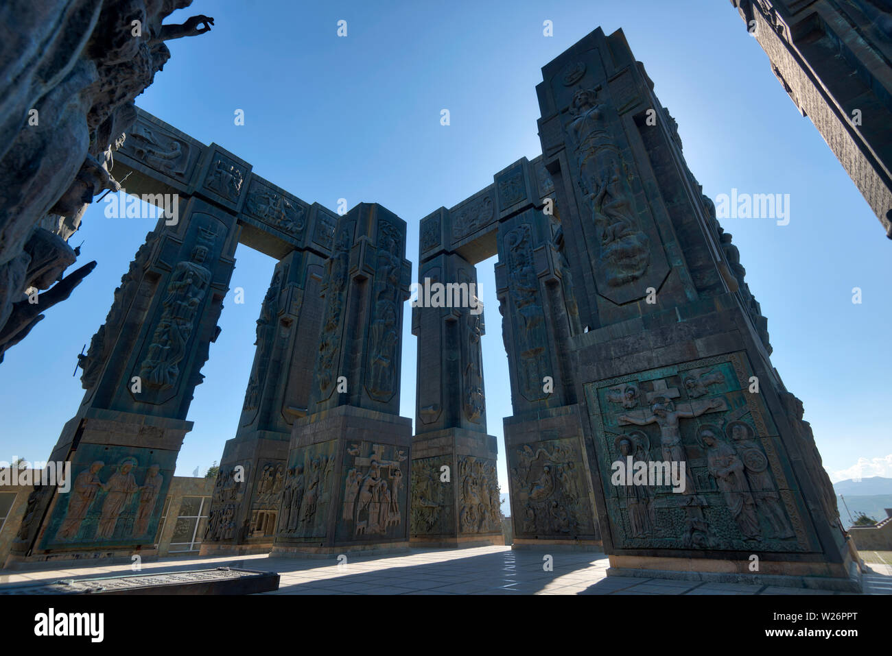 Geschichte Georgiens Denkmal in Tiflis, Georgien, im April 2019 rn" in hdr getroffen wurden Stockfoto