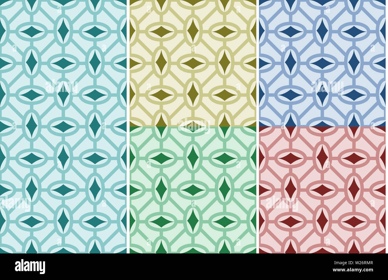 Vintage geometrische Allover Muster Stockfoto
