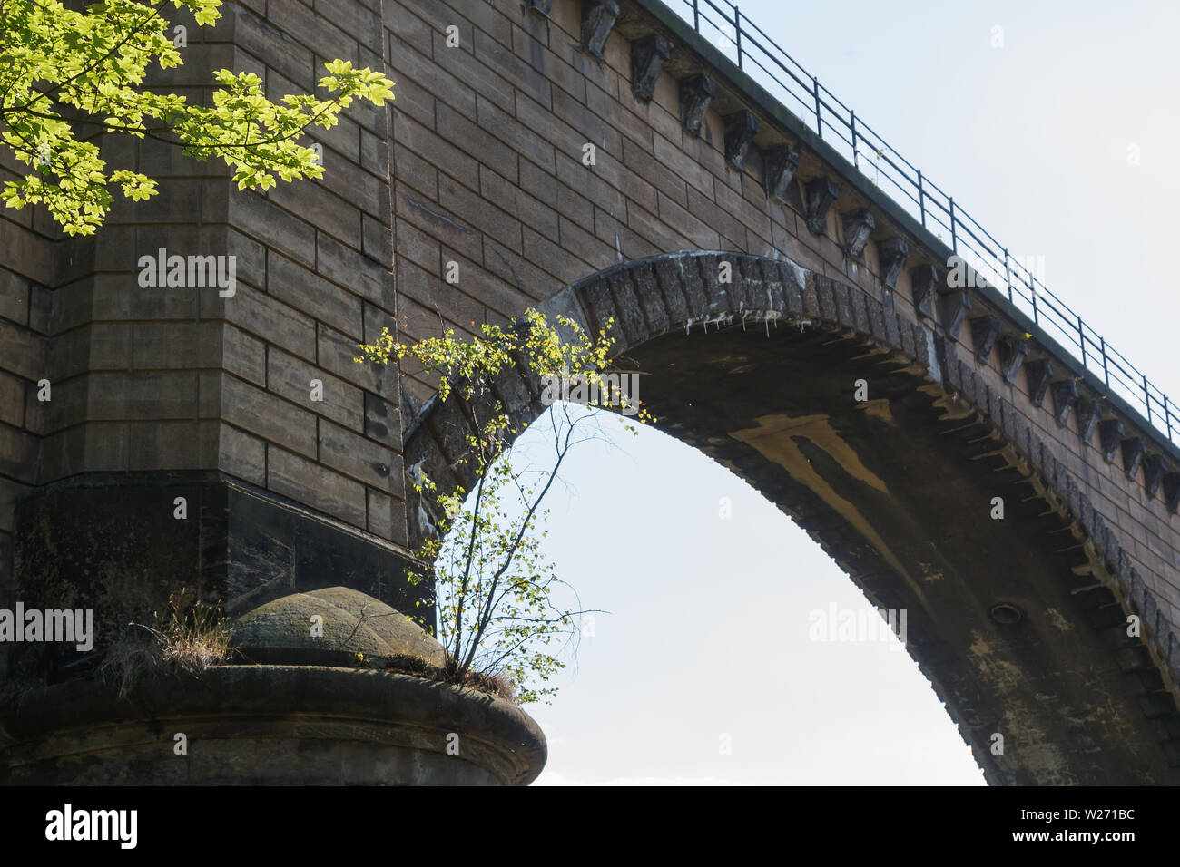 Brücke für Züge in der Nähe von Chemnitz Stockfoto