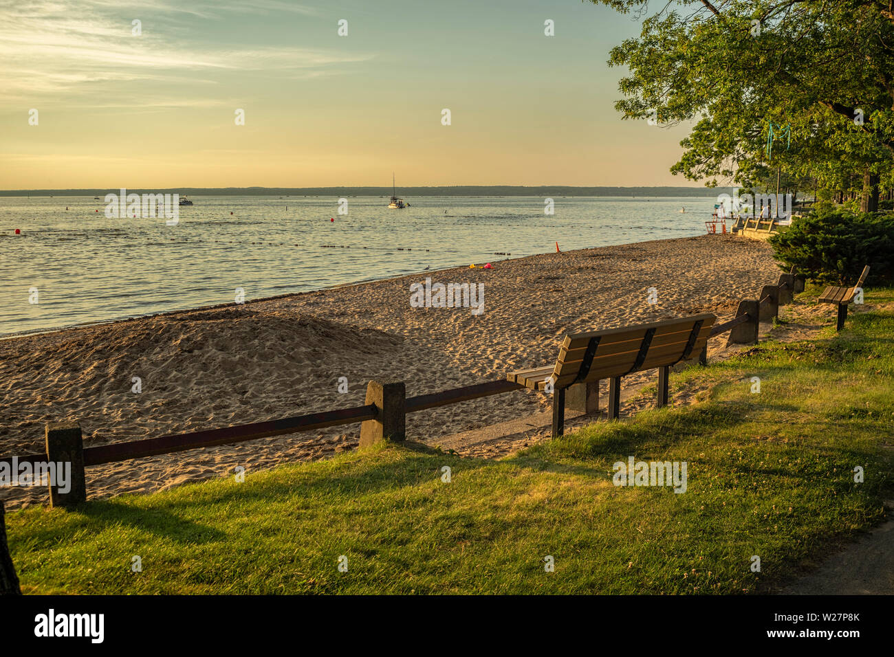 Shoreline Blick auf Verona Beach an der Oneida Lake Stockfoto
