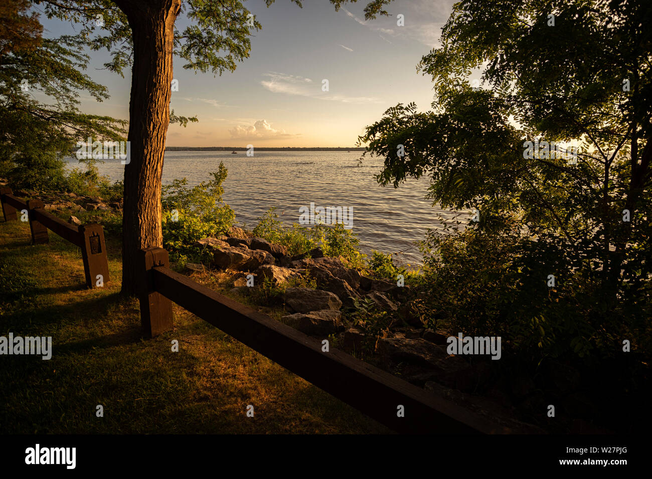 Ansicht der Oneida Lake in Verona Beach State Park Stockfoto