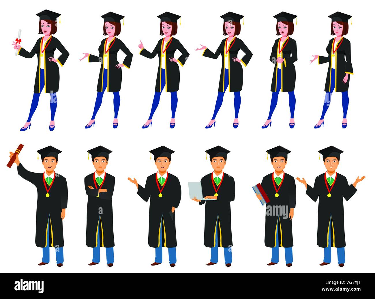 Zeichenmodellblatt für Studenten Stock Vektor