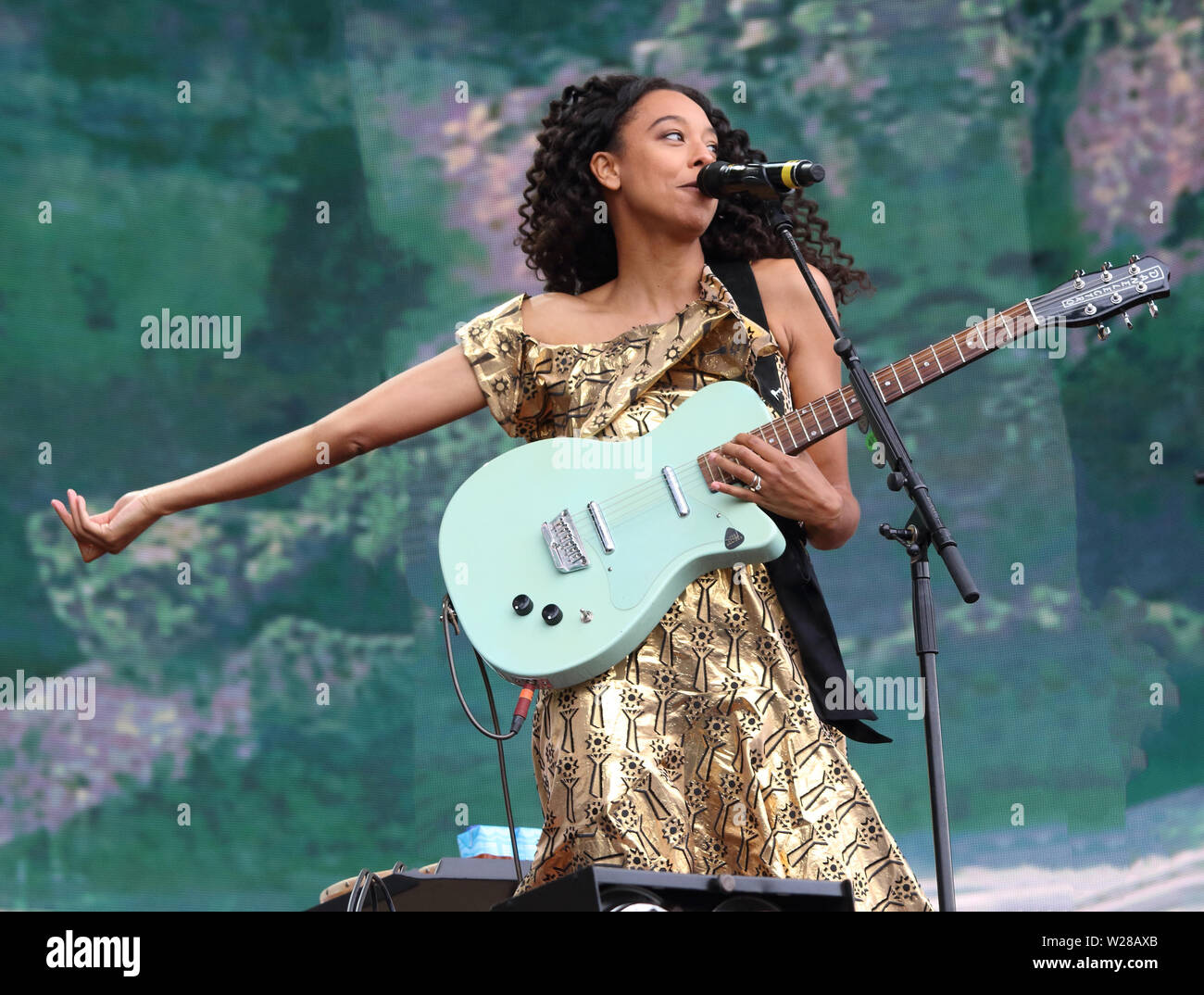 Corinne Bailey Rae führt an Tag zwei des britischen Sommer am Hyde Park. Stockfoto