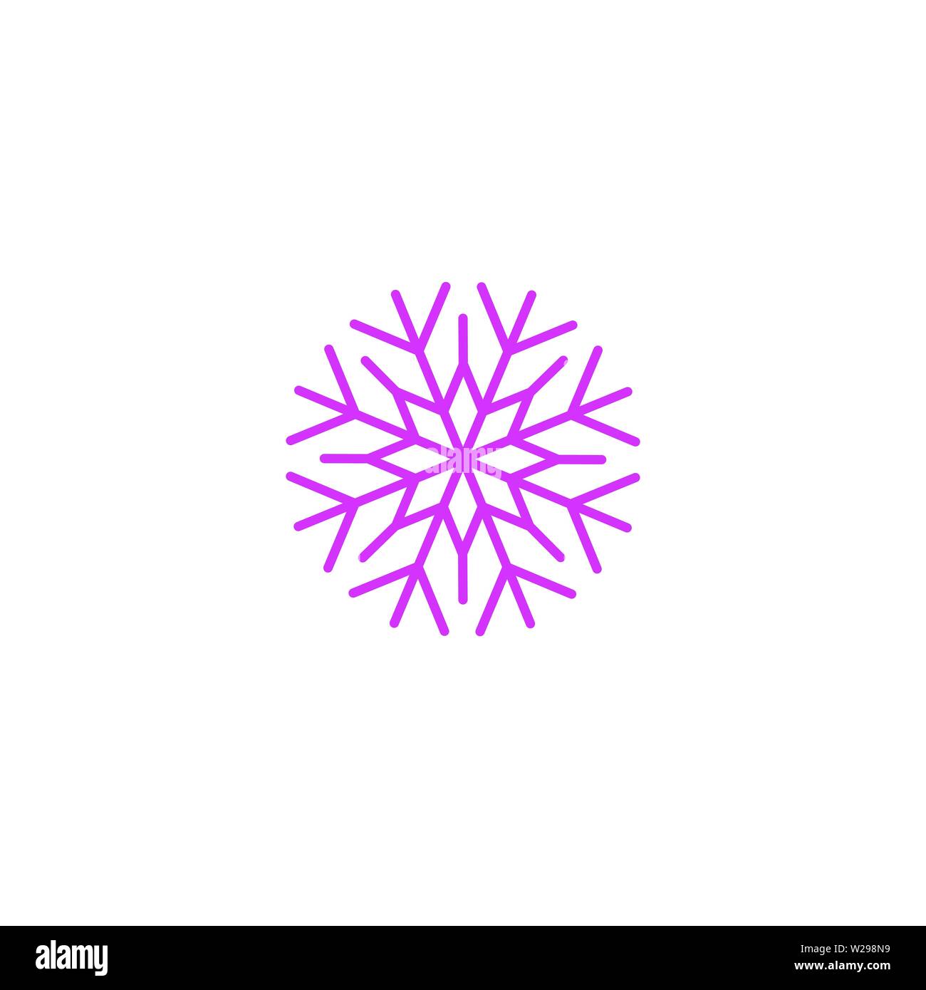 Schneeflocke Vektor icon. Schnee Piktogramm. Winter Symbol. Element für Ihr Design. Stock Vektor