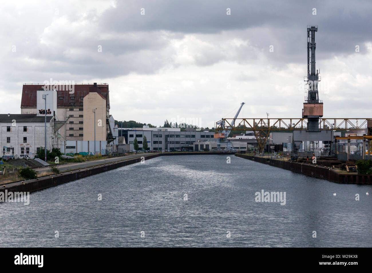 Lindener Hafen in Hannover Stockfoto