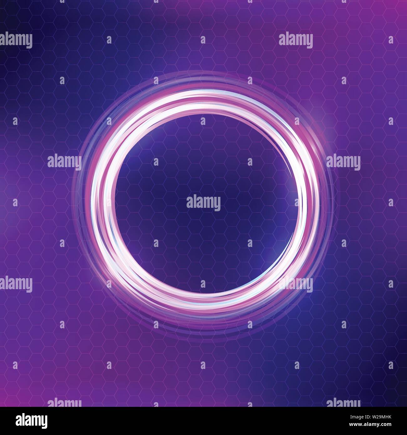 Abstrakte lila Hintergrund mit beleuchteten Kreis Stock Vektor