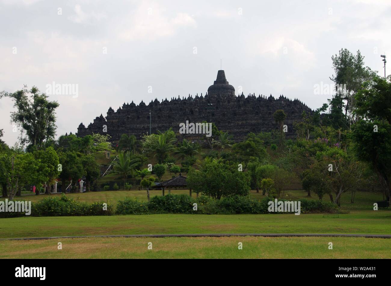 Der Borobudur Tempel in der Nähe von Yogyakarta auf der Insel Java in Indonesien Stockfoto