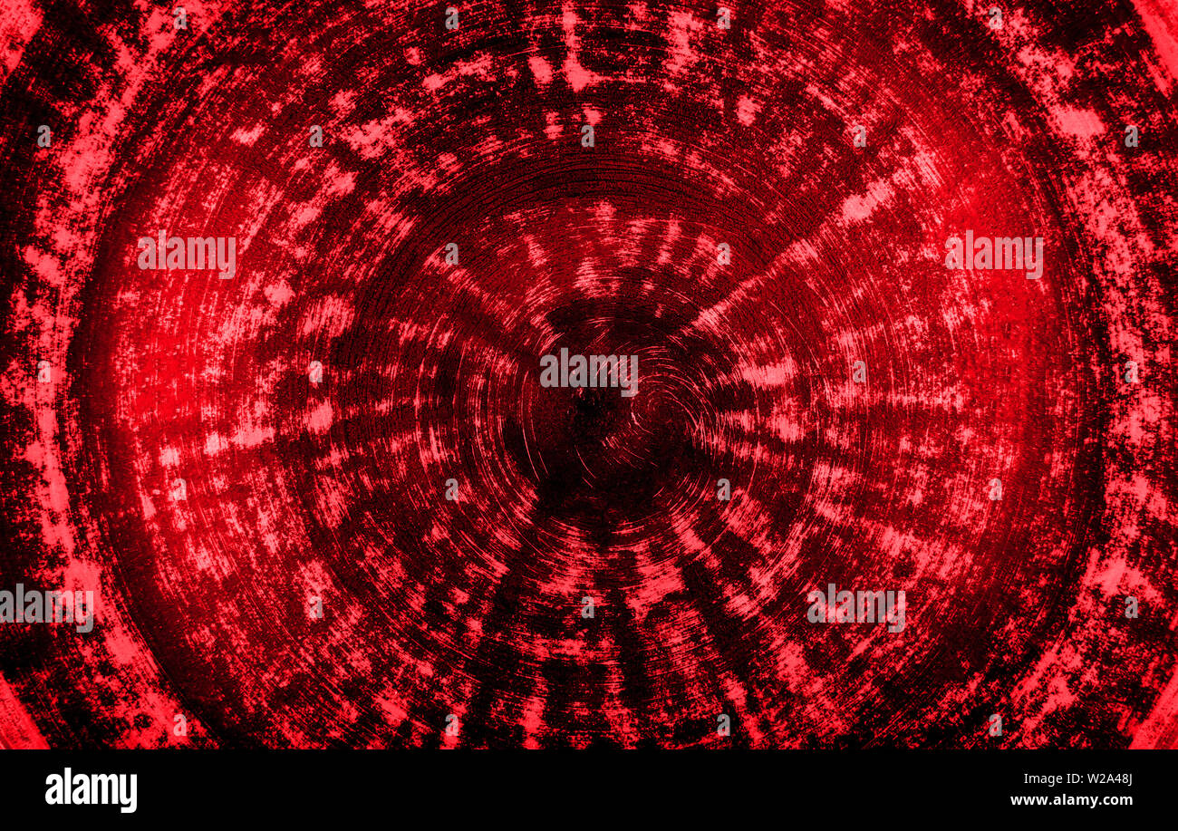 Abstrakte leeren Hintergrund mit natürlichen Ton platte Spirale detaillierte Texturen und Muster. Ökologie freundlich Material in hellem elektrischem Rot und bl farbig Stockfoto