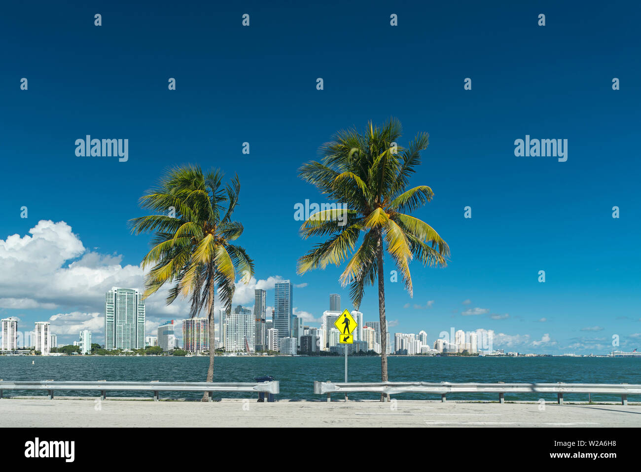 BRICKELL AVENUE Skyline von Downtown Miami Florida USA Stockfoto
