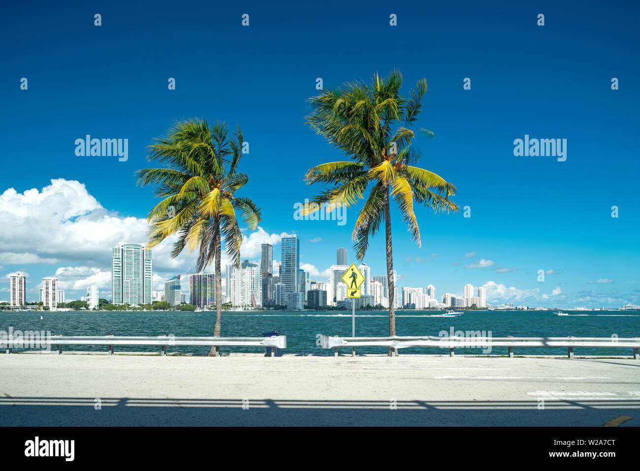 BRICKELL AVENUE Skyline von Downtown Miami Florida USA Stockfoto