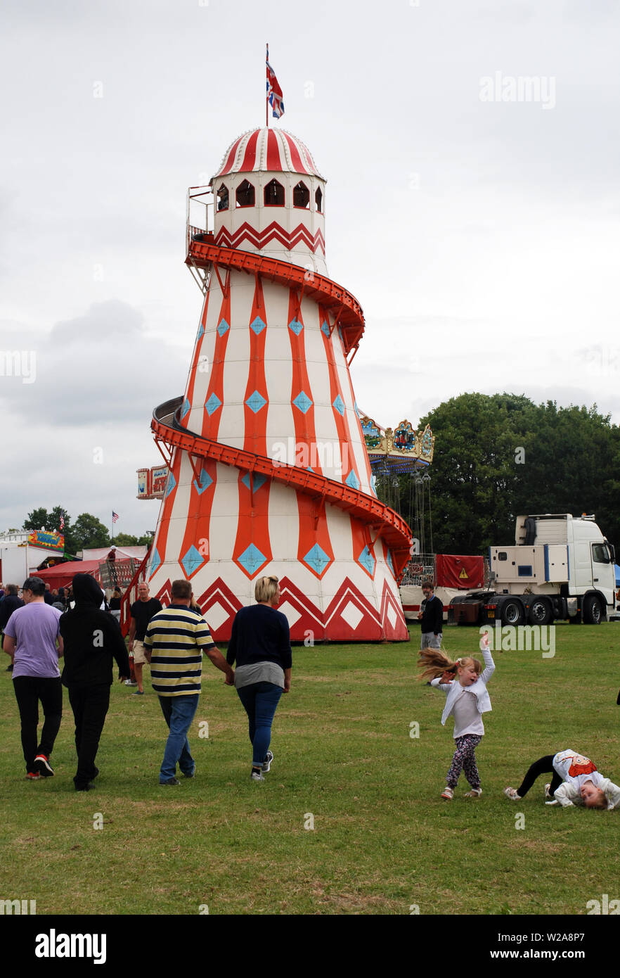 Einen allgemeinen Überblick über die Kirmes am 2019 Northampton Town anzeigen Stockfoto