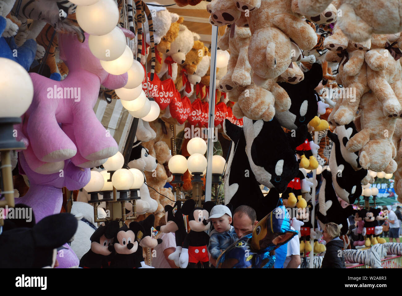 Einen allgemeinen Überblick über die Kirmes am 2019 Northampton Town anzeigen Stockfoto