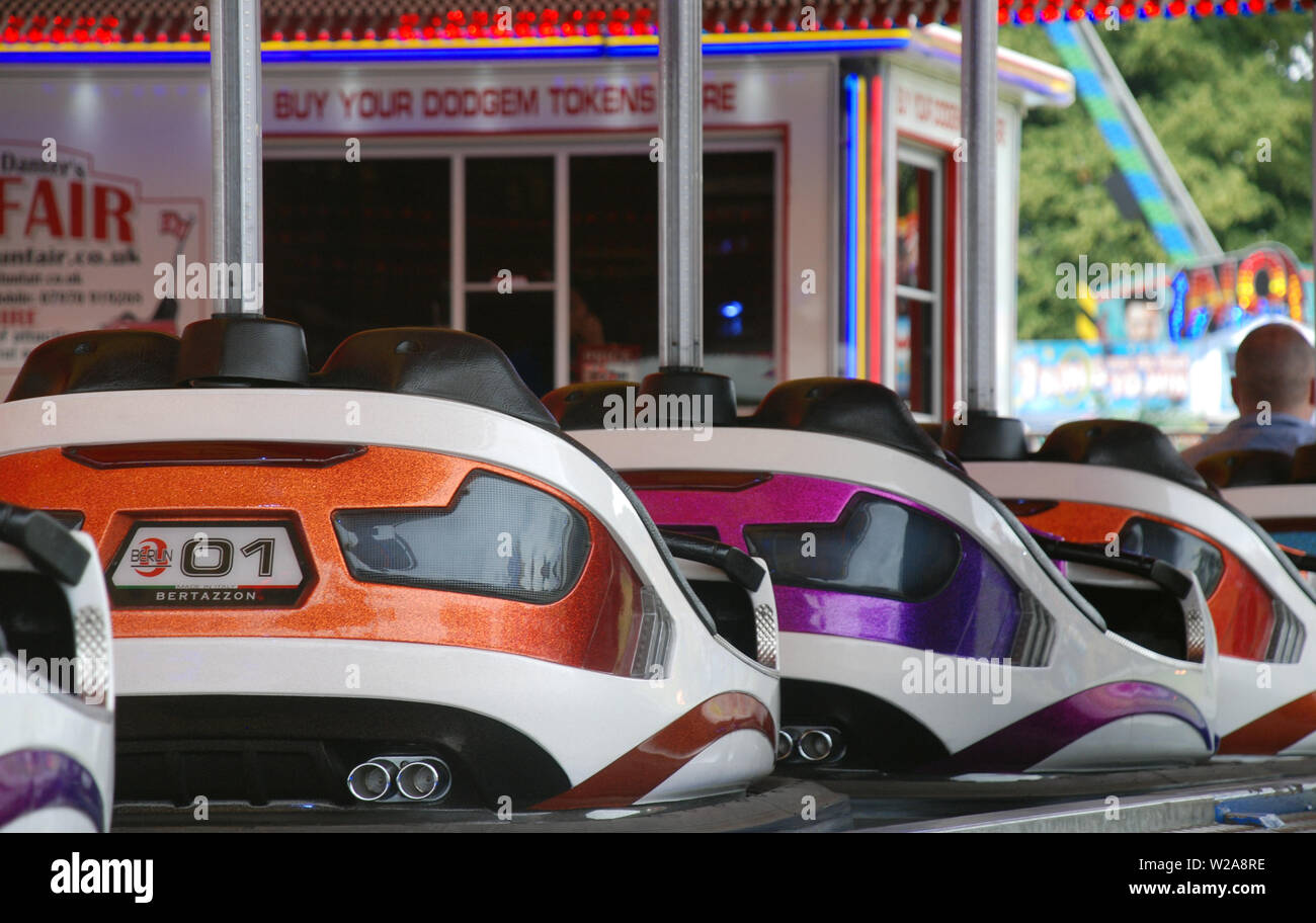 Einen allgemeinen Überblick über die Kirmes am 2019 Northampton Town anzeigen Stockfoto