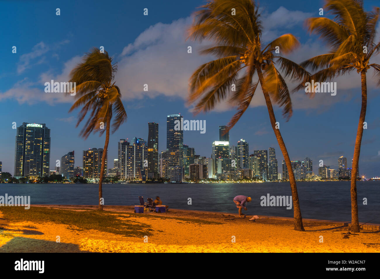 BRICKELL AVENUE Skyline von Downtown Miami Florida USA Stockfoto