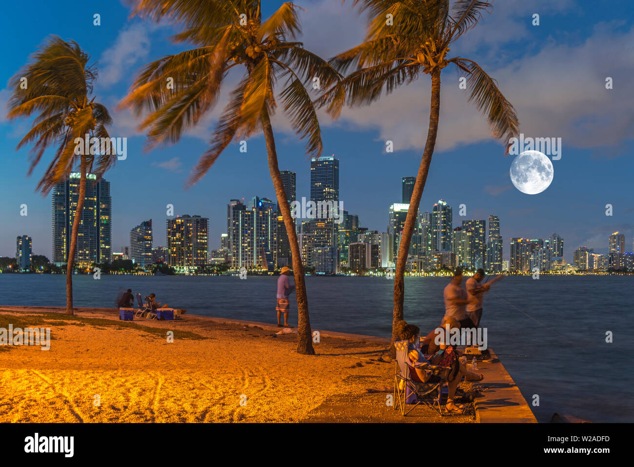 BRICKELL AVENUE Skyline von Downtown Miami Florida USA Stockfoto