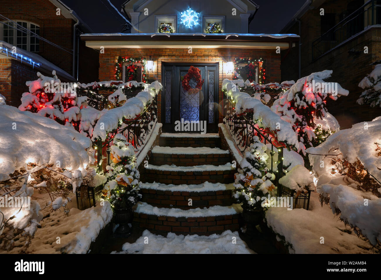 Weihnachtsschmuck, Brooklyn Stockfoto