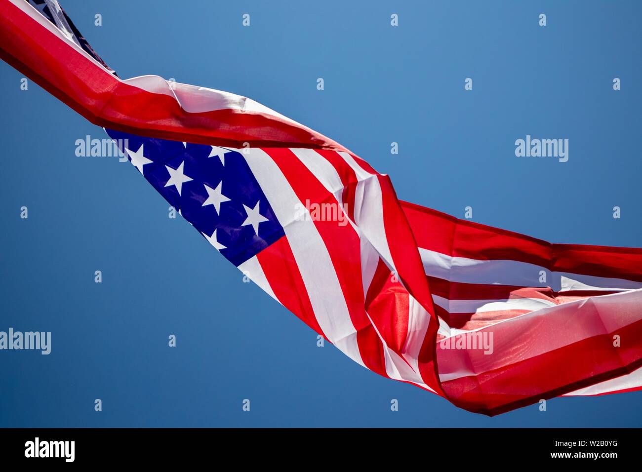 Amerikanische Flagge im wind Stockfoto